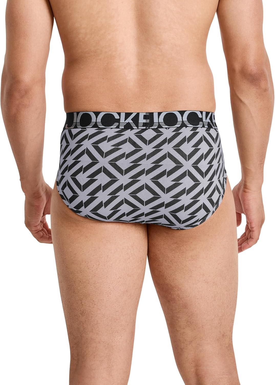 imageJockey Mens Underwear ActiveStretch Brief 6 PackMidnight Geo