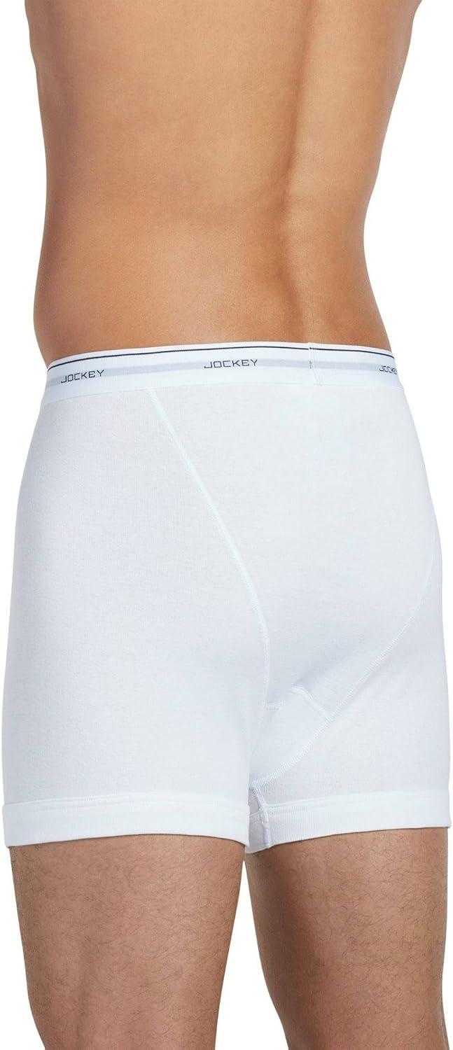 imageJockey Mens Underwear Big Man Classic 5 Boxer Brief 2 PackWhite