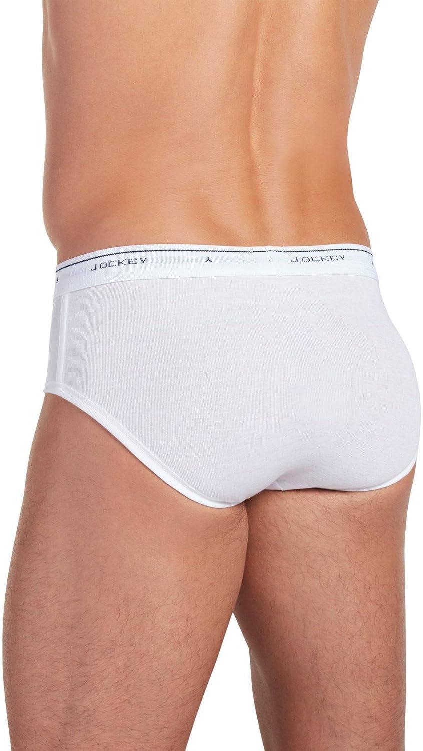 imageJockey Mens Underwear Classic Low Rise Brief 12 PackWhite