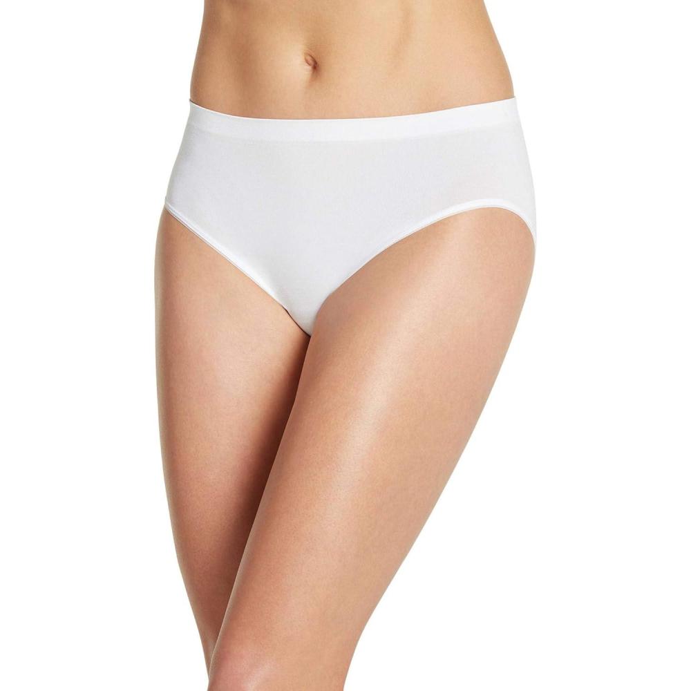 imageJockey Womens Underwear Smooth amp Shine Seamfree Hi CutWhite