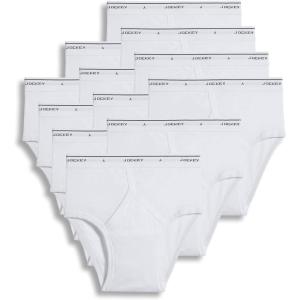 Jockey Men’s Underwear Classic Low Rise Brief – 12 Pack(White)