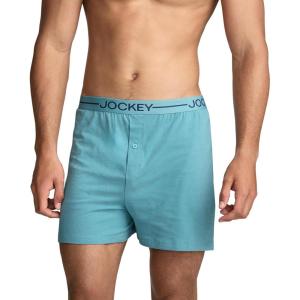 Jockey Men’s Underwear Organic Cotton Stretch 4″ Boxer(Cove)