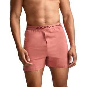 Jockey Men’s Underwear Organic Cotton Stretch 4″ Boxer(Terracotta)