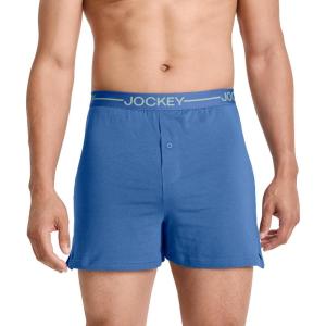 Jockey Men’s Underwear Organic Cotton Stretch 4″ Boxer(True Blue)