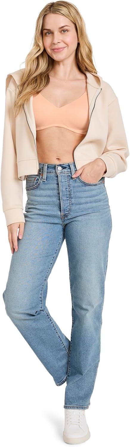 imageJockey Womens Bra Smooth amp Sleek Microfiber Full Coverage Wirefree TShirt BraPeach Smoothie