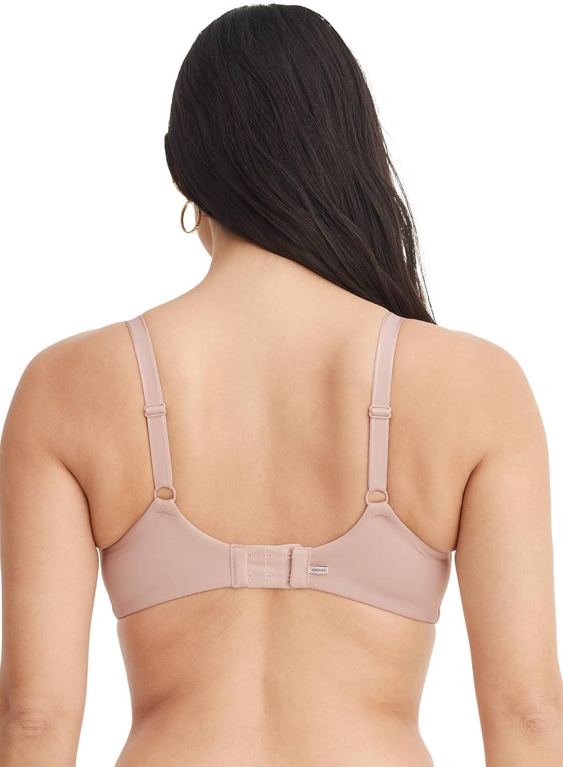 imageJockey Womens Bra Smooth amp Sleek Microfiber Full Coverage Wirefree TShirt BraPink Haze