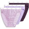 imageJockey Womens Underwear Classic French Cut  3 PackCherry WineFloral BushesSheer Lilac