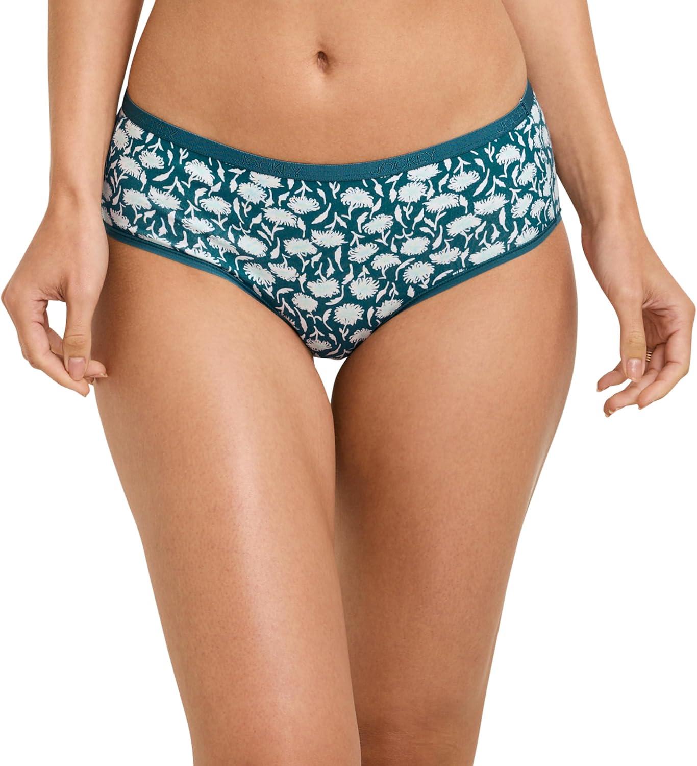 imageJockey Womens Underwear Organic Cotton Stretch Logo Hipster 3 PackCoastline Mix