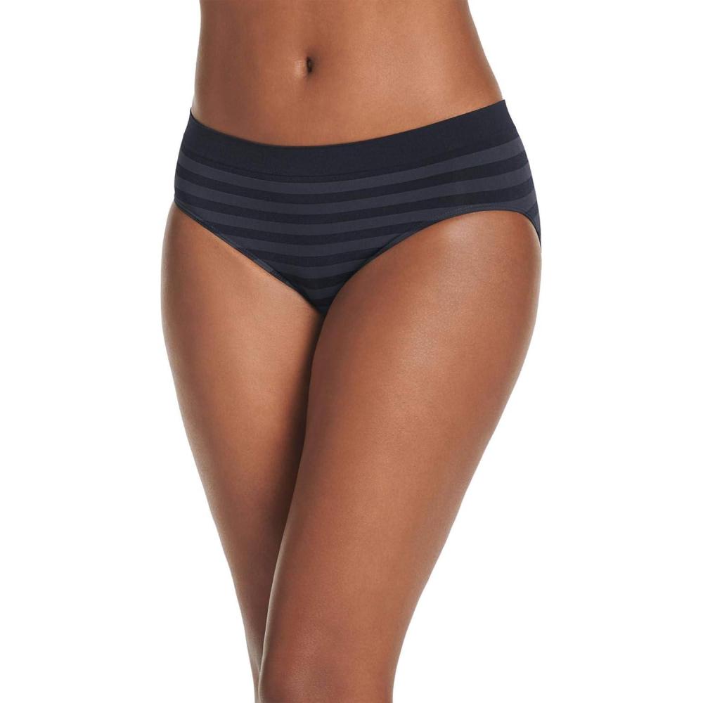 imageJockey Womens Underwear Matte amp Shine Seamfree HipsterBlack Out