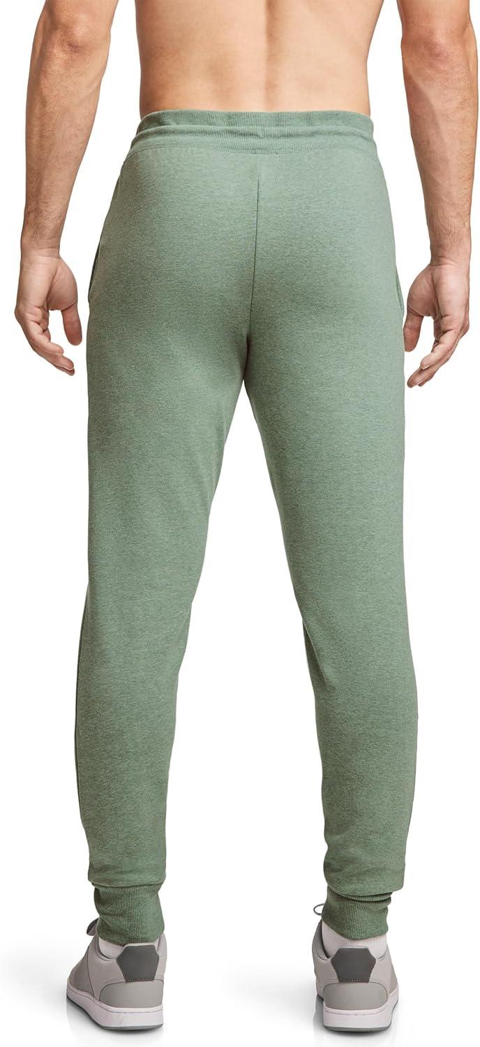 imageJockey Mens Loungewear Lightweight Cotton Blend Fleece JoggerEvergreen Mist