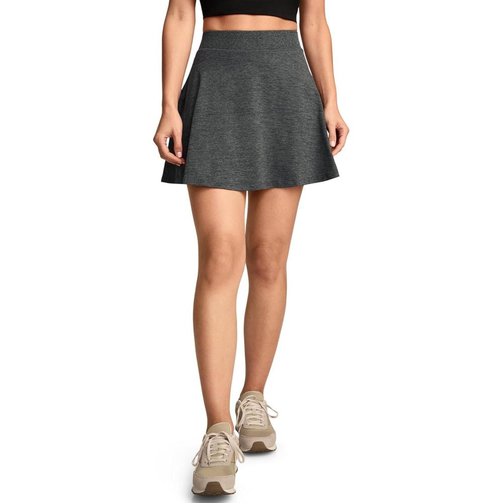 imageJockey Womens Activewear EverActive Skirt with Builtin ShortBlack Heather