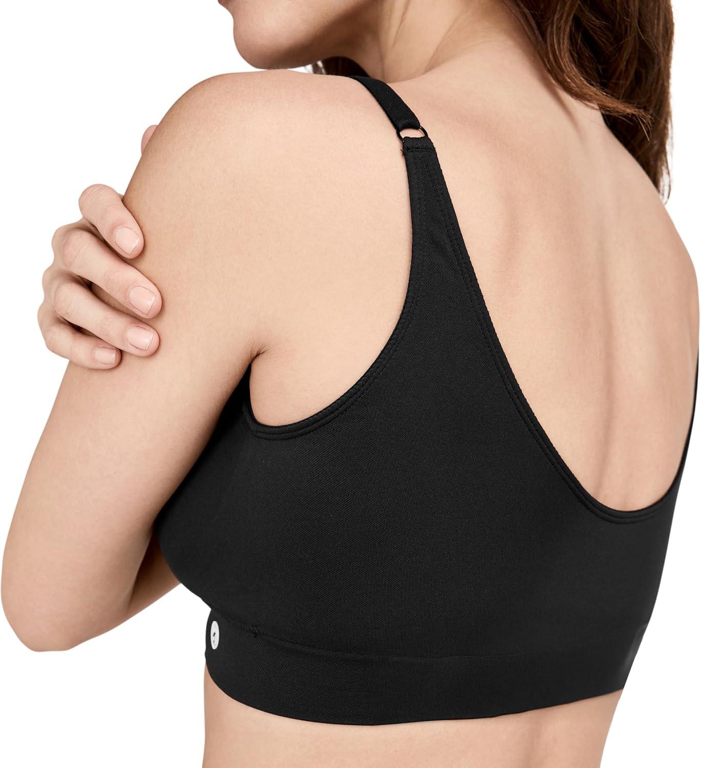 imageJockey Womens Bra Seamfree Back Smoothing Plunge BraletteBlack