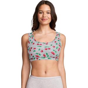 Jockey Women’s Bra Organic Cotton Stretch Tank Strap Bralette(Fresh Cherries)
