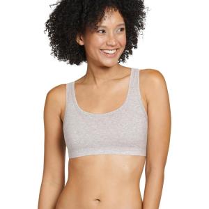 Jockey Women’s Bra Organic Cotton Stretch Tank Strap Bralette(Heather Grey)