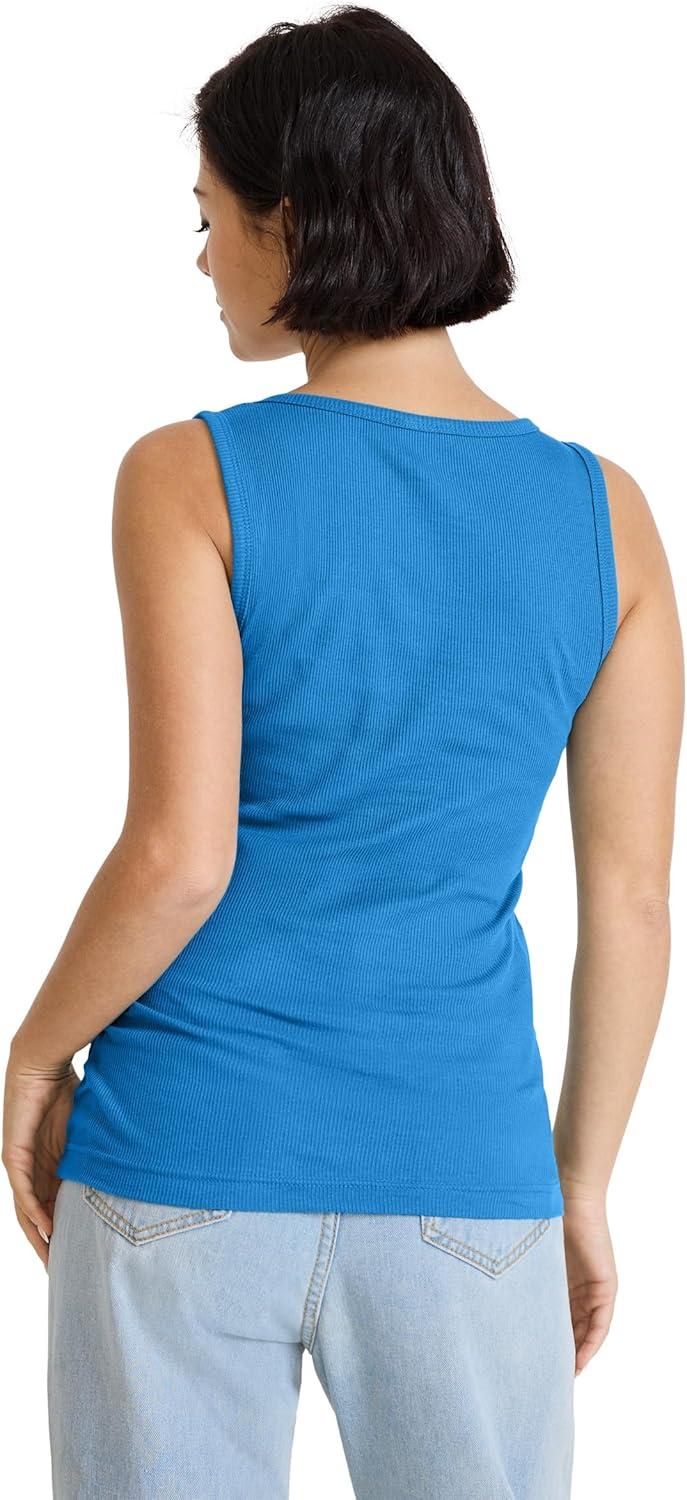imageJockey Womens Performance 100 Cotton Rib TankCrisp Blue