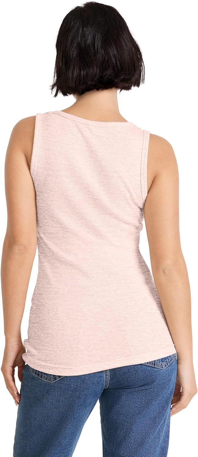 imageJockey Womens Performance 100 Cotton Rib TankDawn Heather