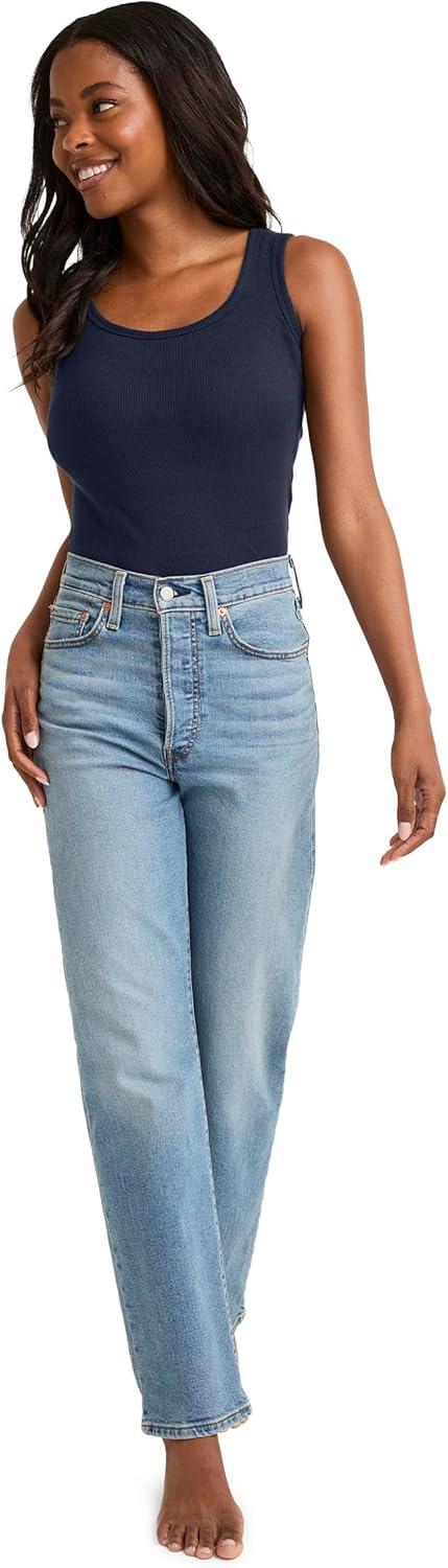 imageJockey Womens Performance 100 Cotton Rib TankJockey Blue