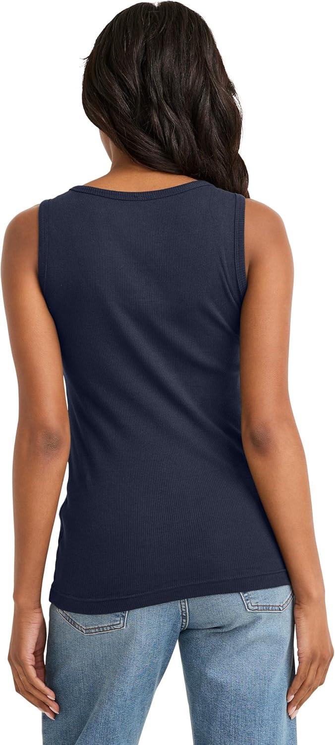 imageJockey Womens Performance 100 Cotton Rib TankJockey Blue