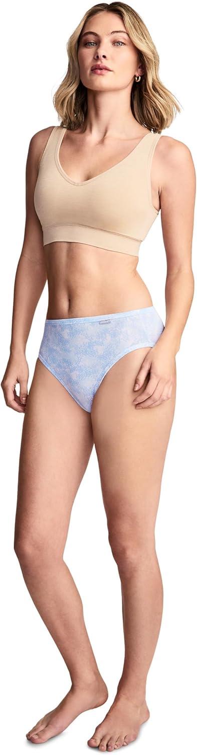 imageJockey Womens Underwear Supersoft French Cut 3 PackMeadow Glow