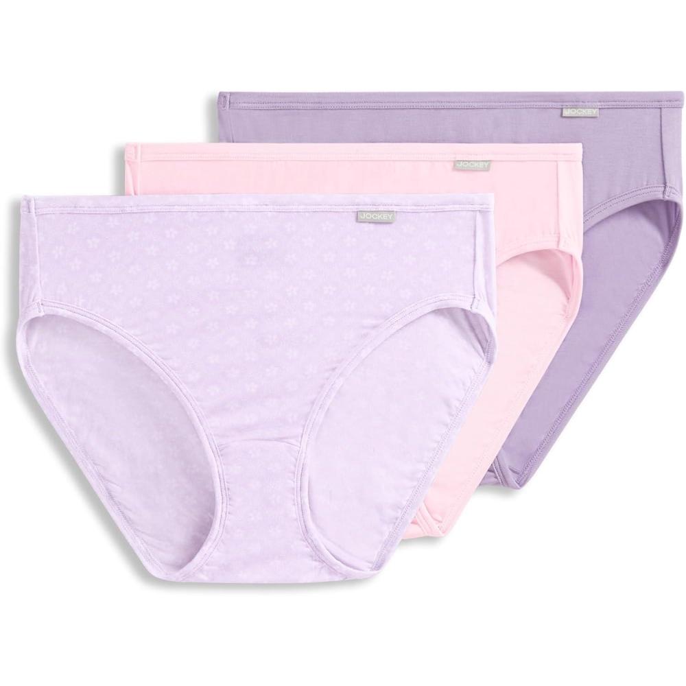 imageJockey Womens Underwear Supersoft French Cut 3 PackGarden Grid