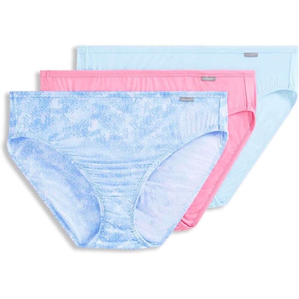 imageJockey Womens Underwear Supersoft French Cut 3 PackMeadow Glow