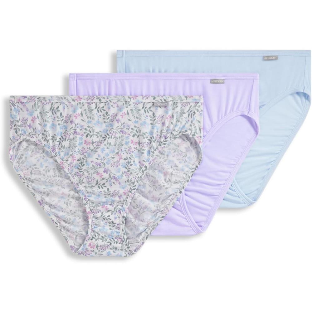 imageJockey Womens Underwear Supersoft French Cut 3 PackPressed Flowers