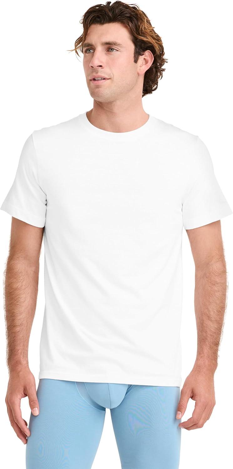 imageJockey Mens Undershirt Big amp Tall Classic Crew Neck Undershirt 12 PackWhite