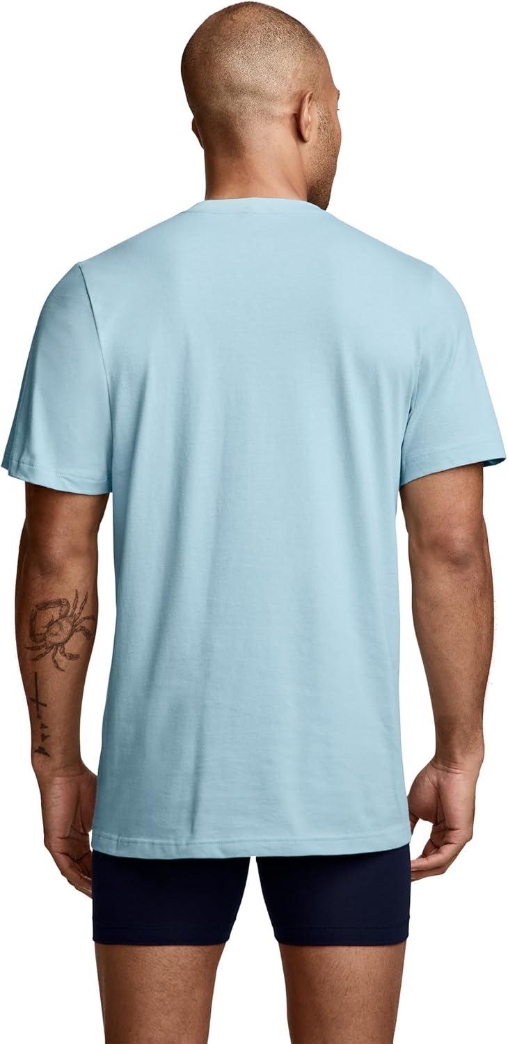 imageJockey TShirts for Men Crew Neck Undershirts Cotton Mens TShirts 3 PackCoral Drift