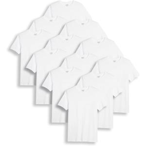 Jockey Men’s Undershirt Big & Tall Classic Crew Neck Undershirt – 12 Pack(White)