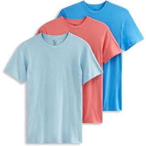 Jockey T-Shirts for Men – Crew Neck Undershirts, Cotton Men’s T-Shirts – 3 Pack(Coral Drift)
