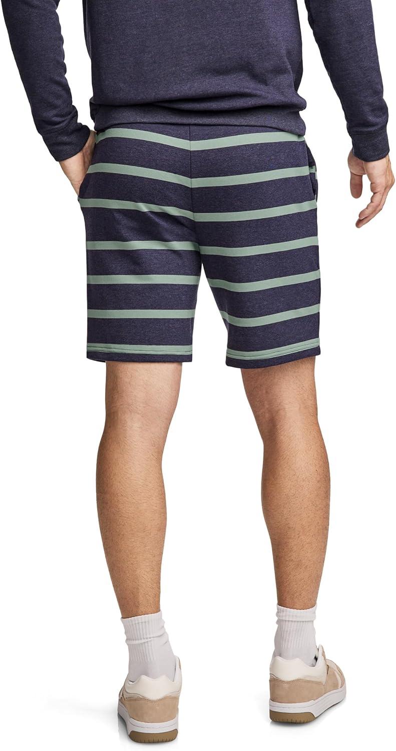 imageJockey Mens Loungewear Lightweight Cotton Blend Fleece 85 ShortLagoon Stripe