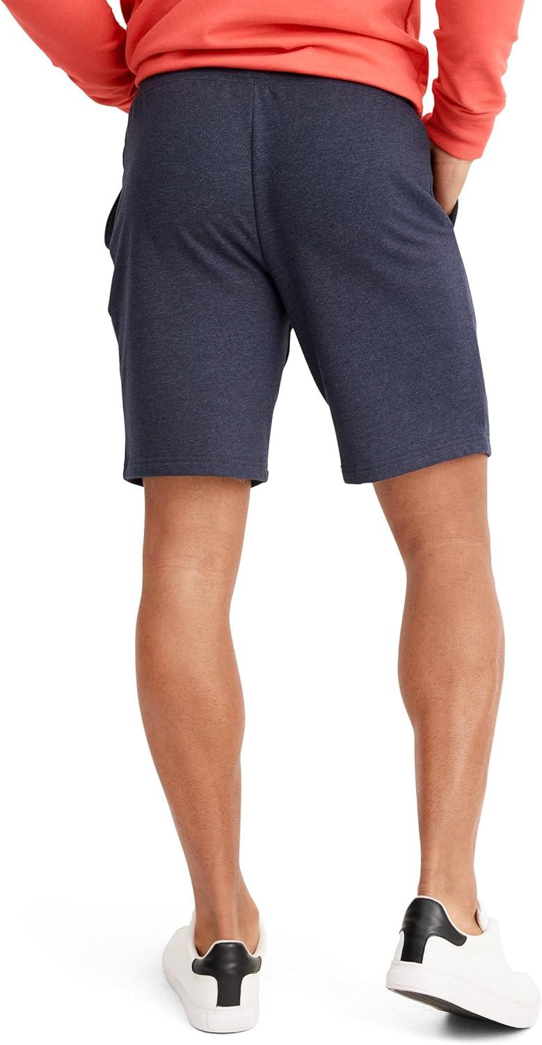 imageJockey Mens Loungewear Lightweight Cotton Blend Fleece 85 ShortTrue Navy Heather