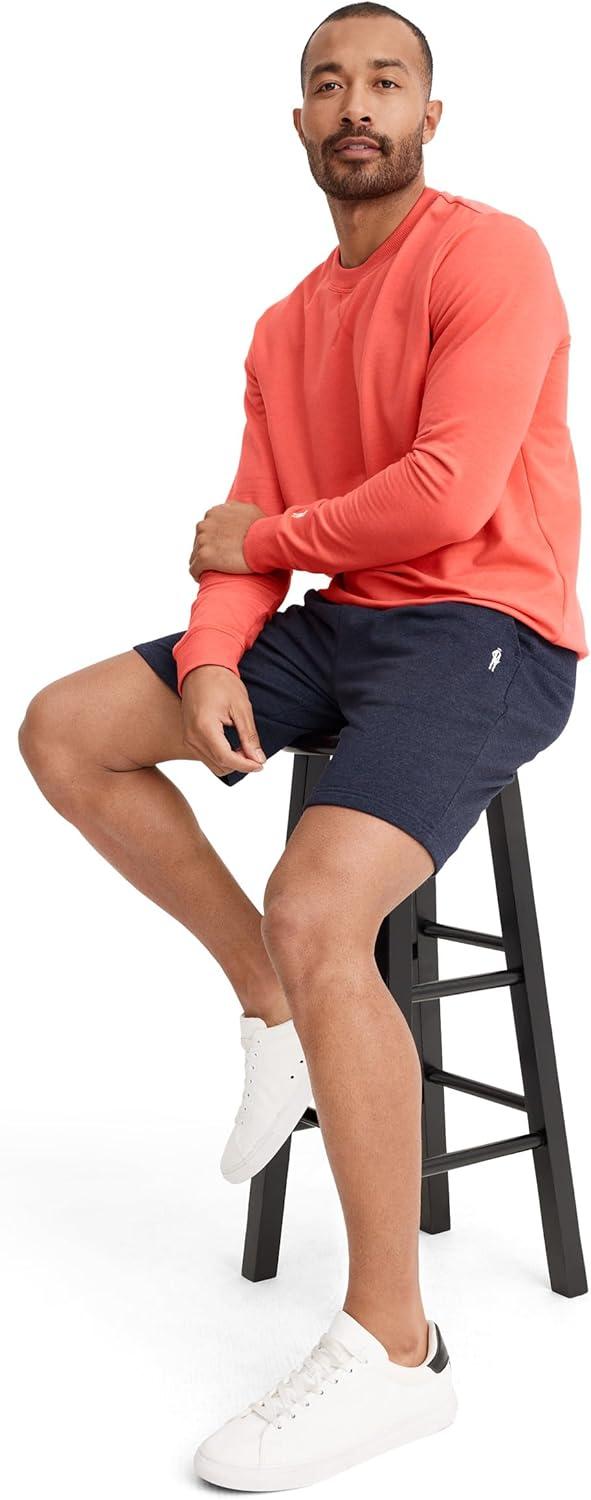 imageJockey Mens Loungewear Lightweight Cotton Blend Fleece 85 ShortTrue Navy Heather