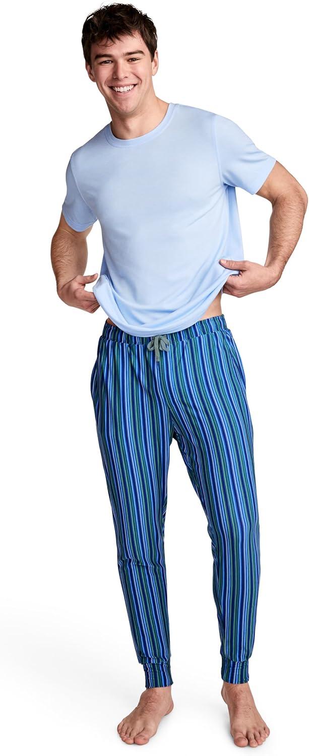 imageJockey Mens Sleepwear Ultra Soft Cooling Sleep JoggerBold Stripe
