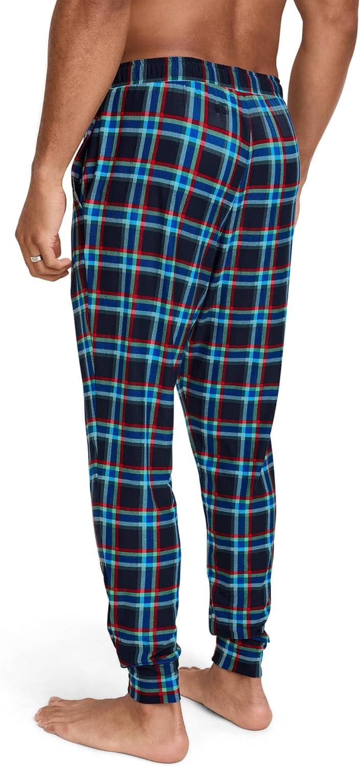 imageJockey Mens Sleepwear Ultra Soft Cooling Sleep JoggerNavy Wish Plaid