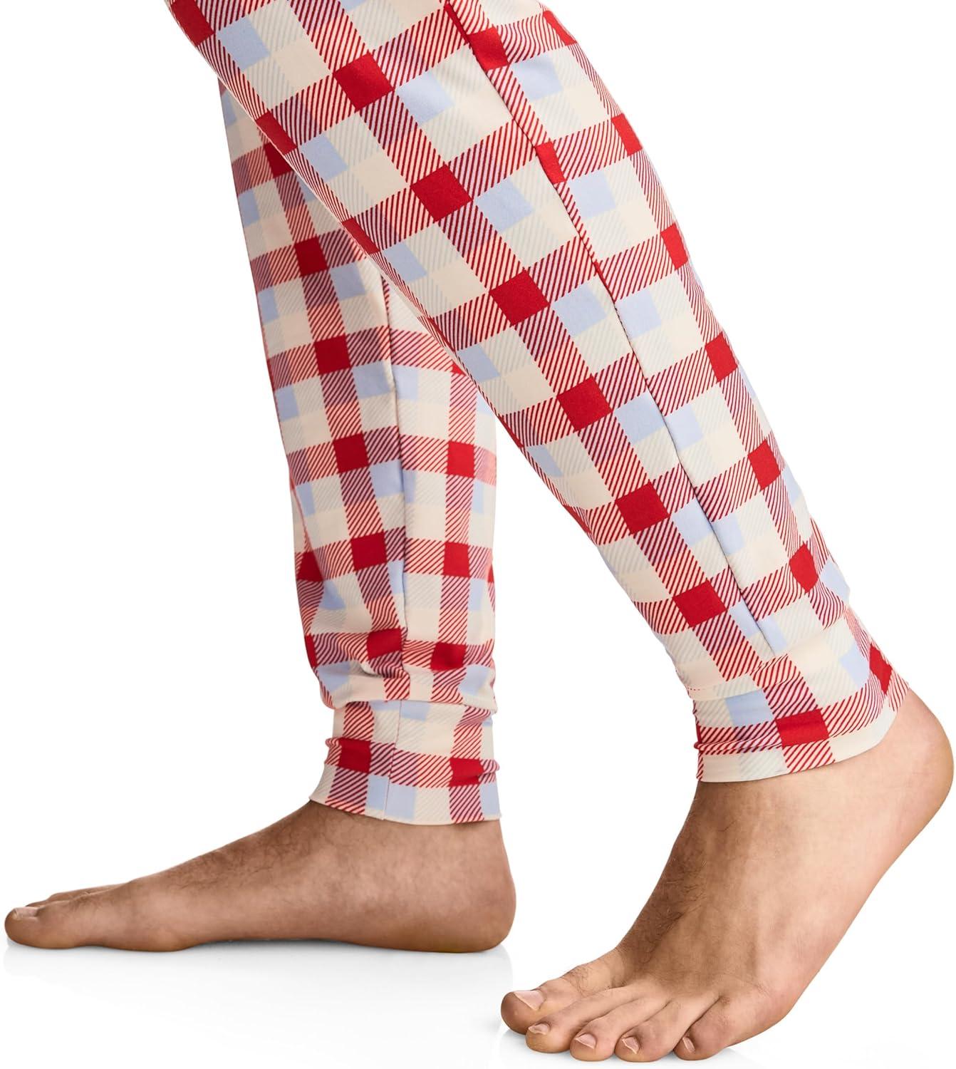 imageJockey Mens Sleepwear Ultra Soft Cooling Sleep JoggerSpring Check