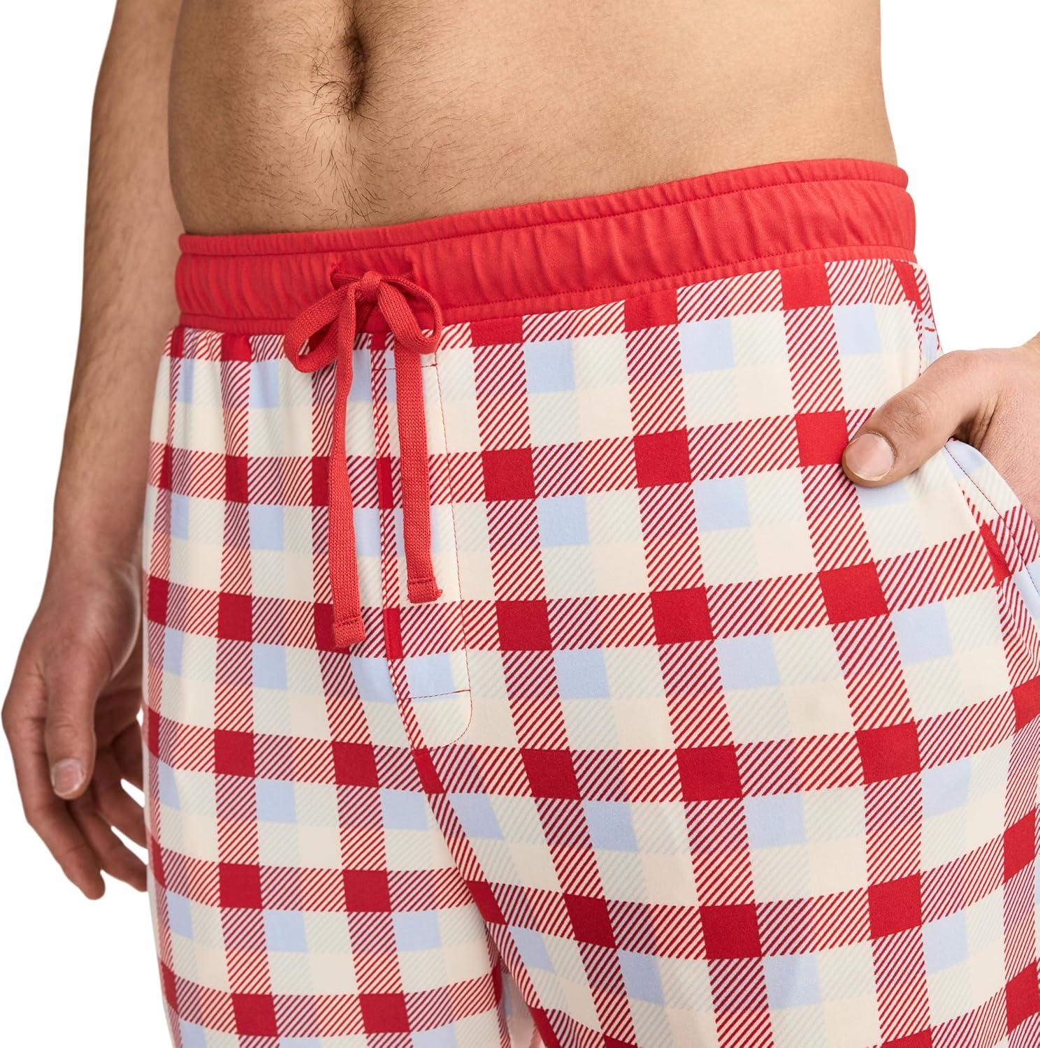 imageJockey Mens Sleepwear Ultra Soft Cooling Sleep JoggerSpring Check