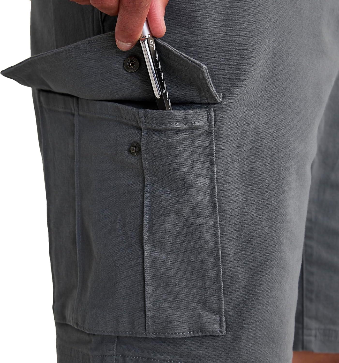 imageJockey Outdoors Mens Casualwear 10 Rugged Cargo ShortBattleship Grey