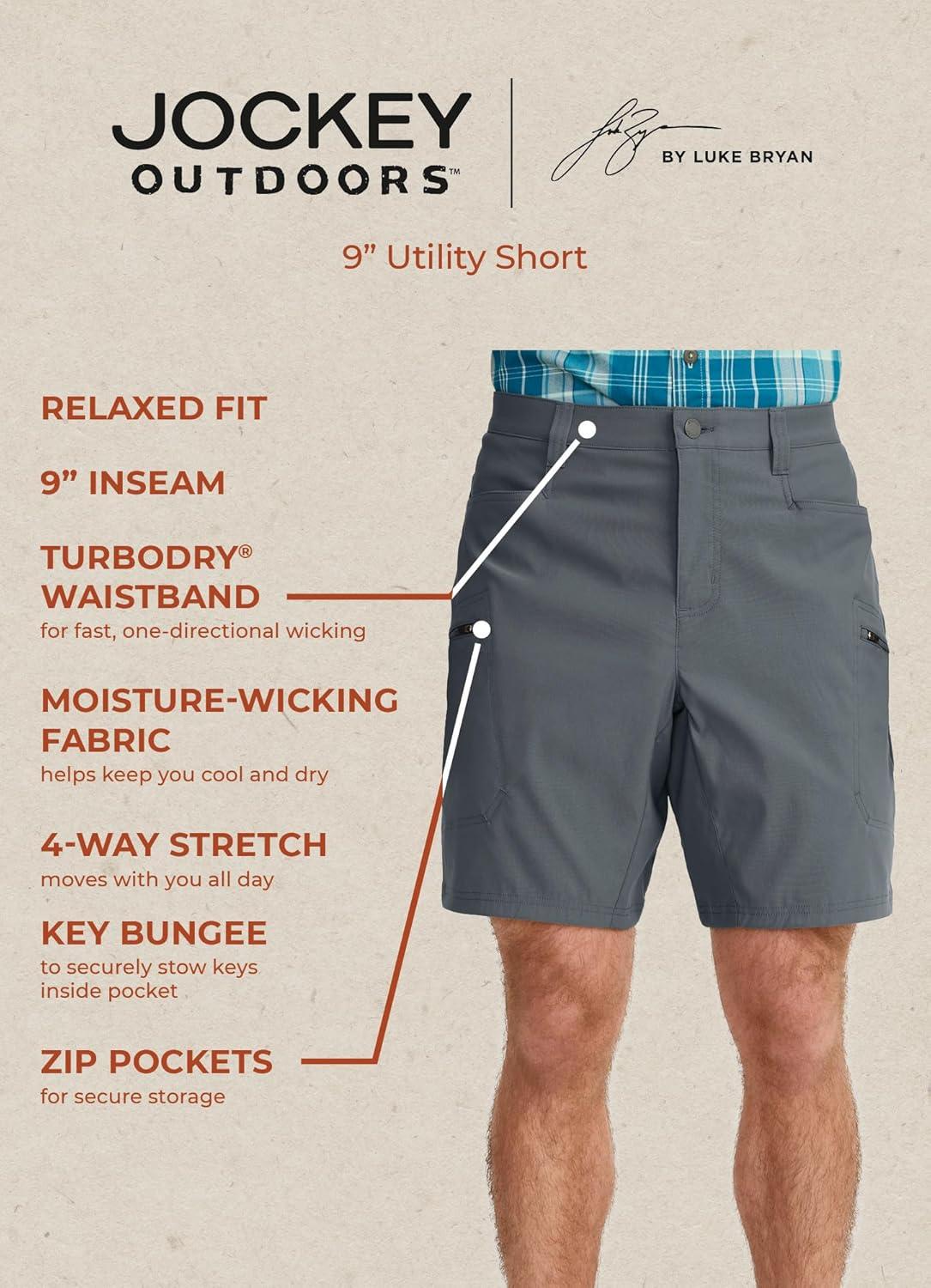 imageJockey Outdoors Mens Casualwear 9 Utility ShortFlickering Camo