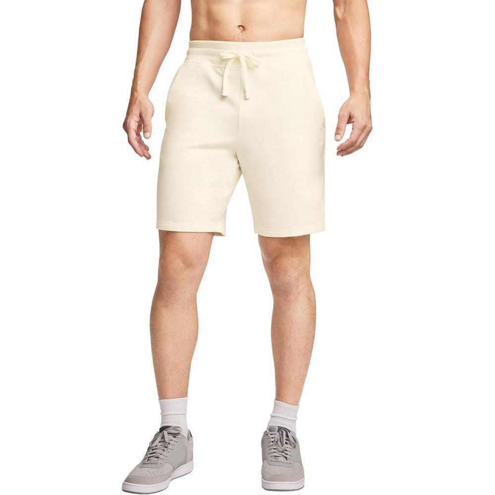 imageJockey Mens Loungewear Lightweight Cotton Blend Fleece 85 ShortFawn