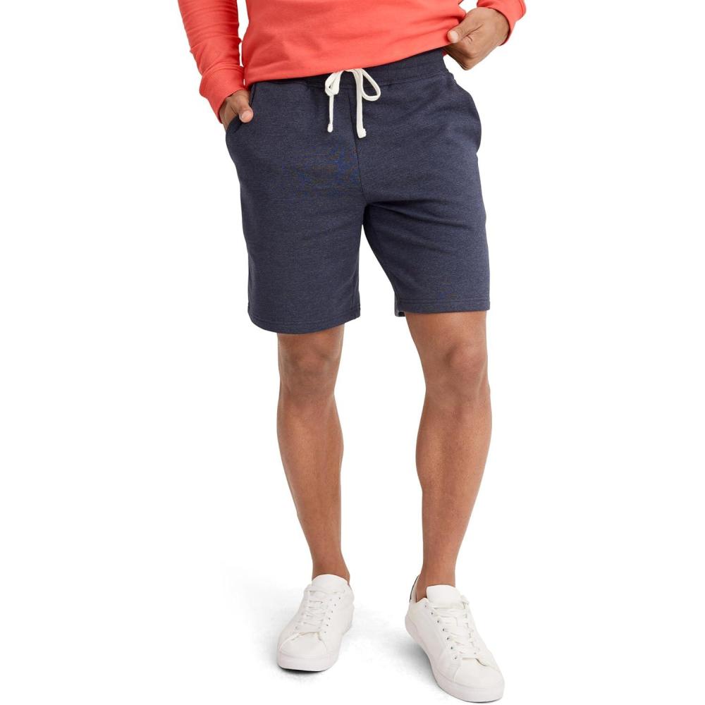 imageJockey Mens Loungewear Lightweight Cotton Blend Fleece 85 ShortTrue Navy Heather
