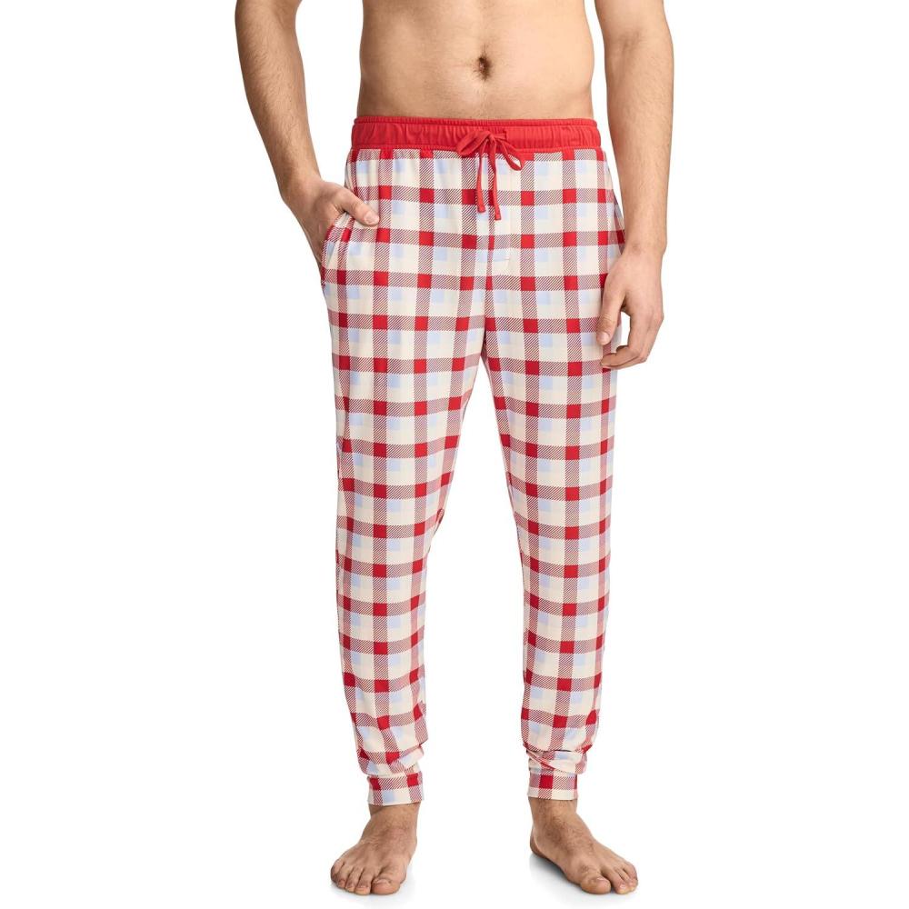imageJockey Mens Sleepwear Ultra Soft Cooling Sleep JoggerSpring Check