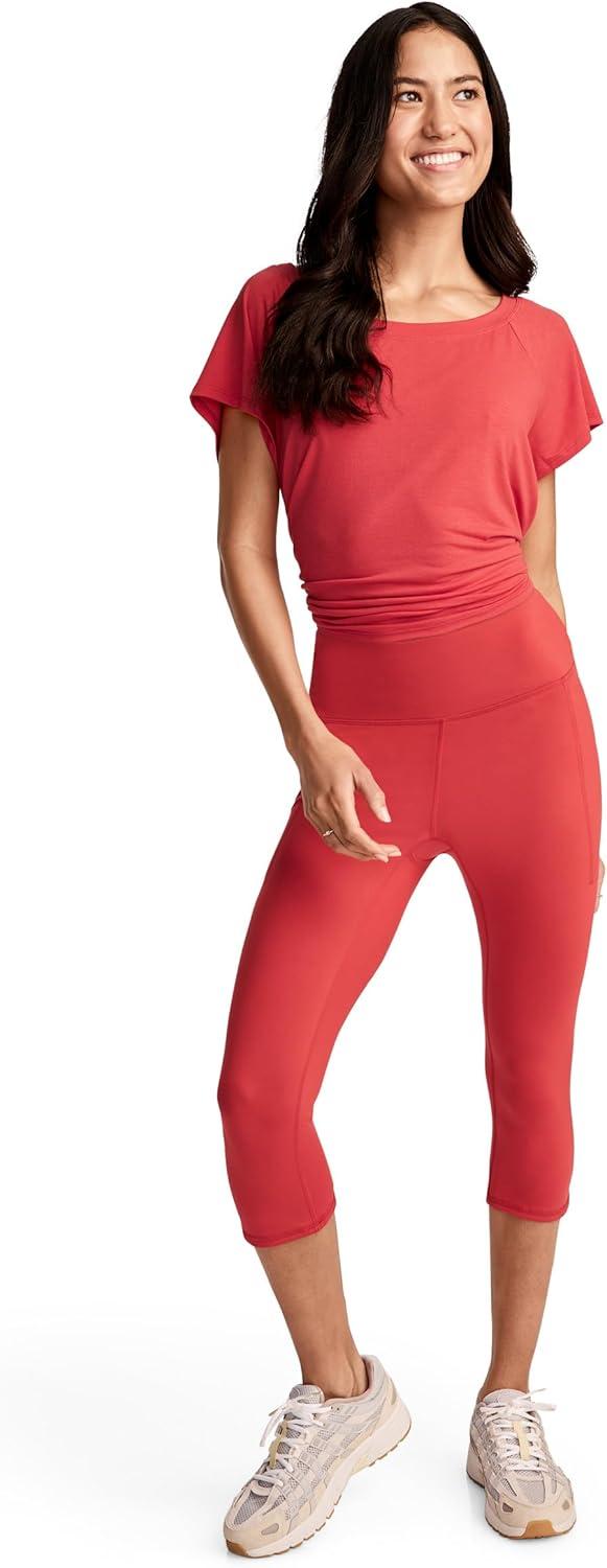 imageJockey Womens Activewear EverActive Capri LeggingDragonfruit Red