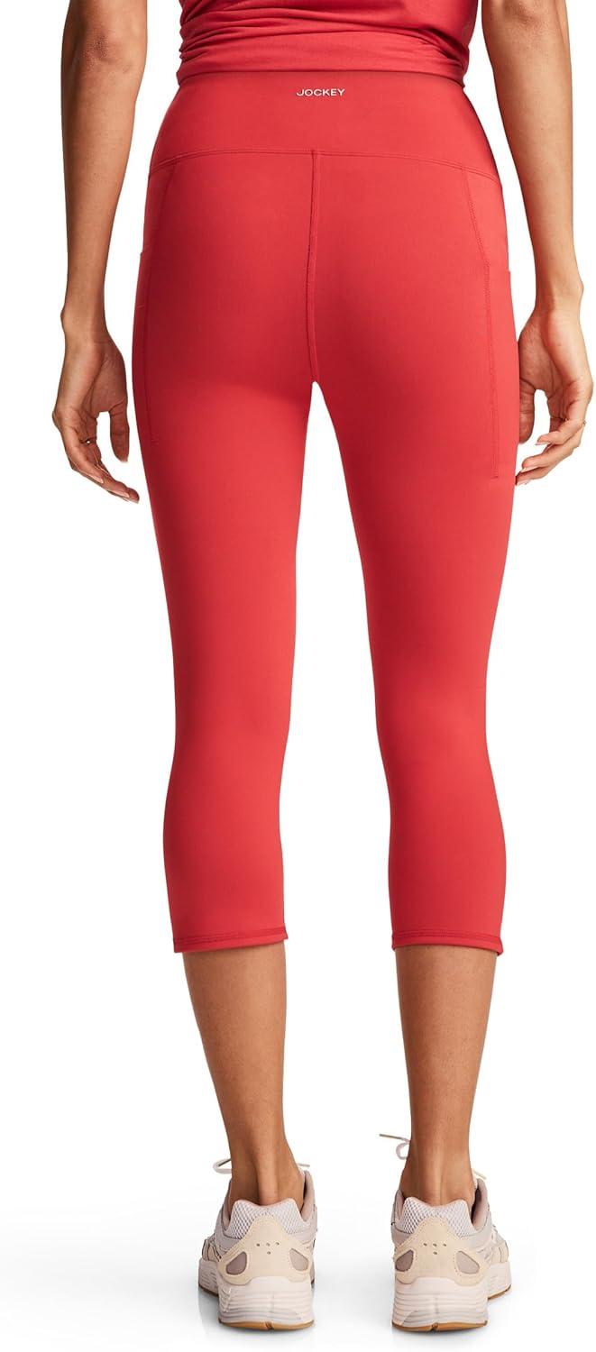 imageJockey Womens Activewear EverActive Capri LeggingDragonfruit Red