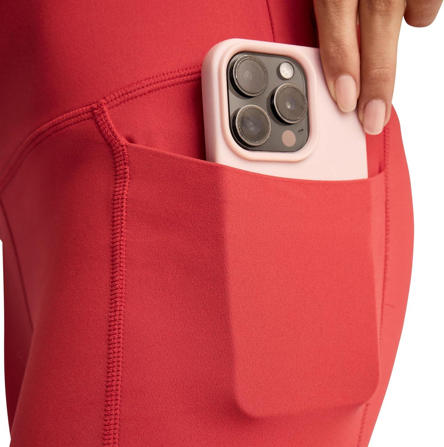 imageJockey Womens Activewear EverActive Capri LeggingDragonfruit Red