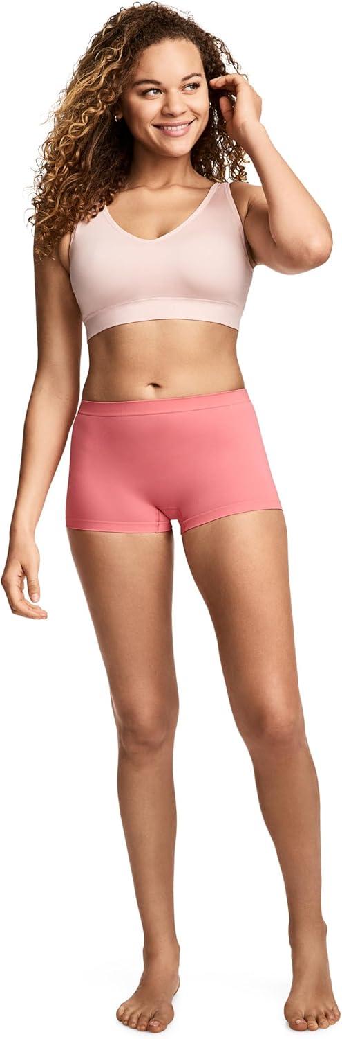imageJockey Womens Underwear Seamfree BoyshortCoral Pink