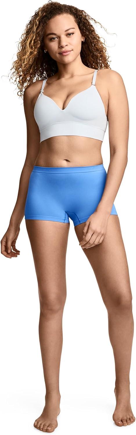 imageJockey Womens Underwear Seamfree BoyshortCrisp Blue