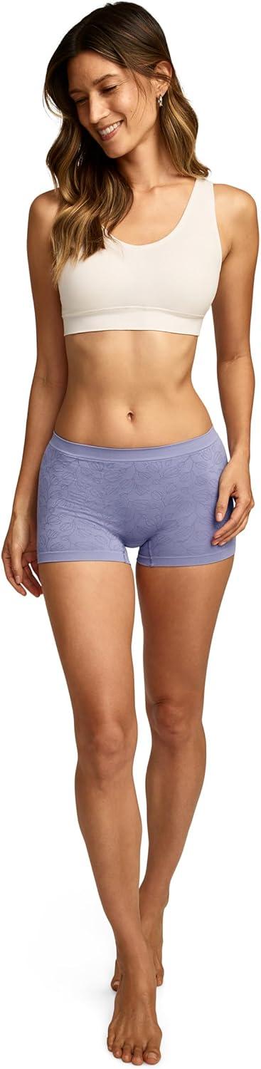 imageJockey Womens Underwear Seamfree BoyshortHydrangea Bloom