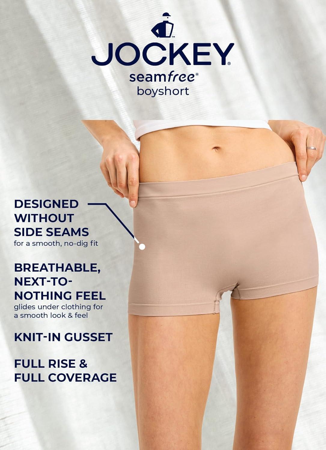 imageJockey Womens Underwear Seamfree BoyshortHydrangea Bloom