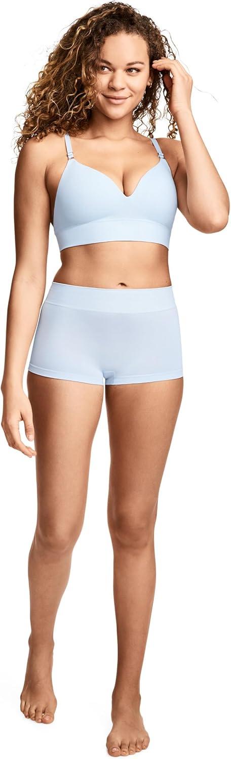 imageJockey Womens Underwear Seamfree Comfort Waist BoyshortBlue Topaz